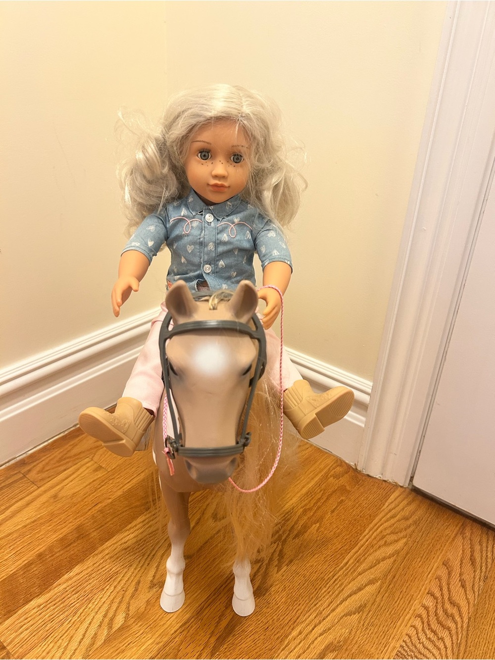 Our Generation Blonde Doll with Light Brown Horse - Kids Toys